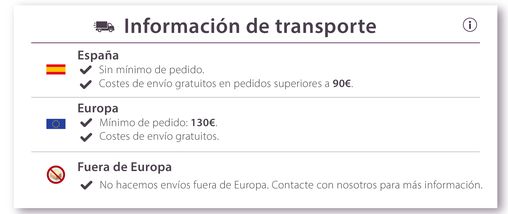 Información de transporte