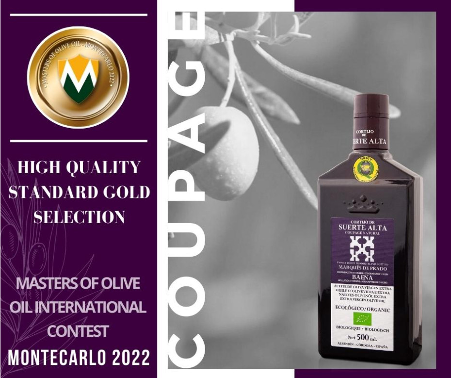Coupage Natural galardonado en Masters of Olive Oil International Contest Montecarlo 2022